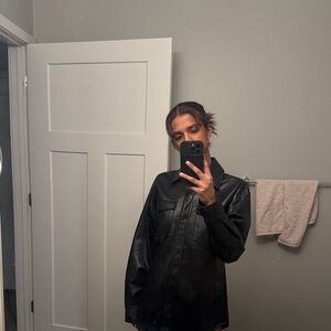 Aritzia Black Leather Jacket